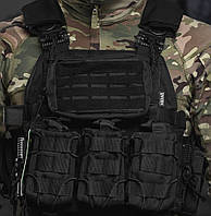 Черная плитоноска с быстрым сбросом Asdag Плитоноска с подсумками черная Плитоноска Асдаг быстрый сброс