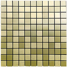 Самоклеюча алюмінієва плитка 300х300х3мм Зелене золото мозаїка SW-00001168