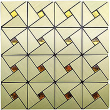 Самоклеюча алюмінієва плитка Зелене золото зі стразами SW-00001172