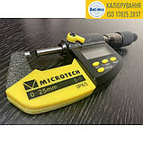 Прецизійний мікрометр цифровий із фрикціоном МІКРОТЕХ МКЦ-25 кл.2 (±0,004) IP65. Україна, фото 3