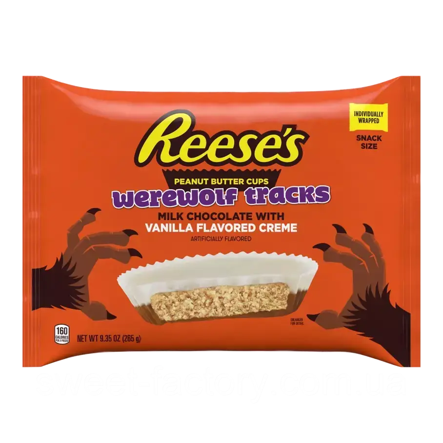 Цукерки Reese's Warewolf Tracks Peanut Butter Cups 265g