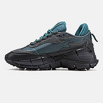 Зимові Чоловічі Кросівки Reebok Zig Kinetica 2 Edge Teal Black / Рибок Зіг Кінетика 2 Едж Бірюзові з Чорним, фото 4