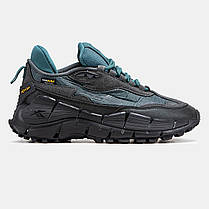 Зимові Чоловічі Кросівки Reebok Zig Kinetica 2 Edge Teal Black / Рибок Зіг Кінетика 2 Едж Бірюзові з Чорним, фото 3
