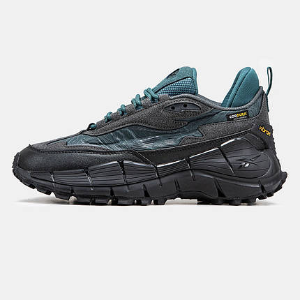 Зимові Чоловічі Кросівки Reebok Zig Kinetica 2 Edge Teal Black / Рибок Зіг Кінетика 2 Едж Бірюзові з Чорним, фото 1