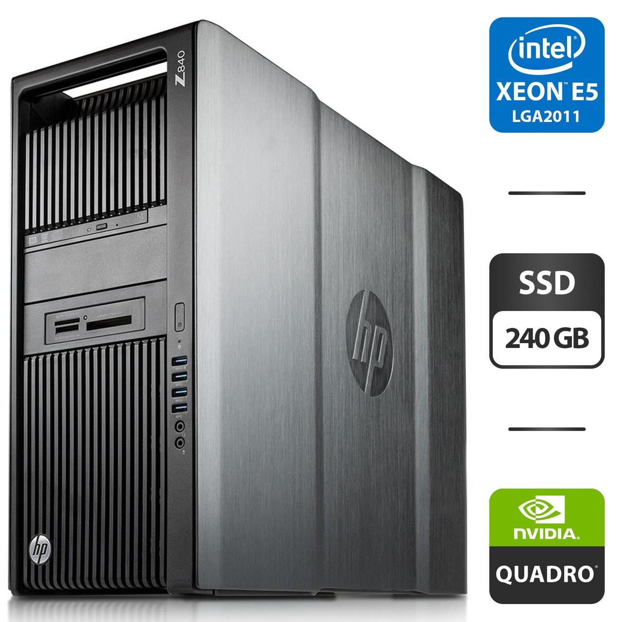 Рабоча станція HP Z840 MT/ 2x Xeon E5-2697 v3/ 64 GB RAM/ 240 GB SSD/ Quadro M4000 8GB