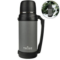 Термос для напоїв Tribe Family line. 34х15х15см. Сірий. 2,0л. T-DG-0001