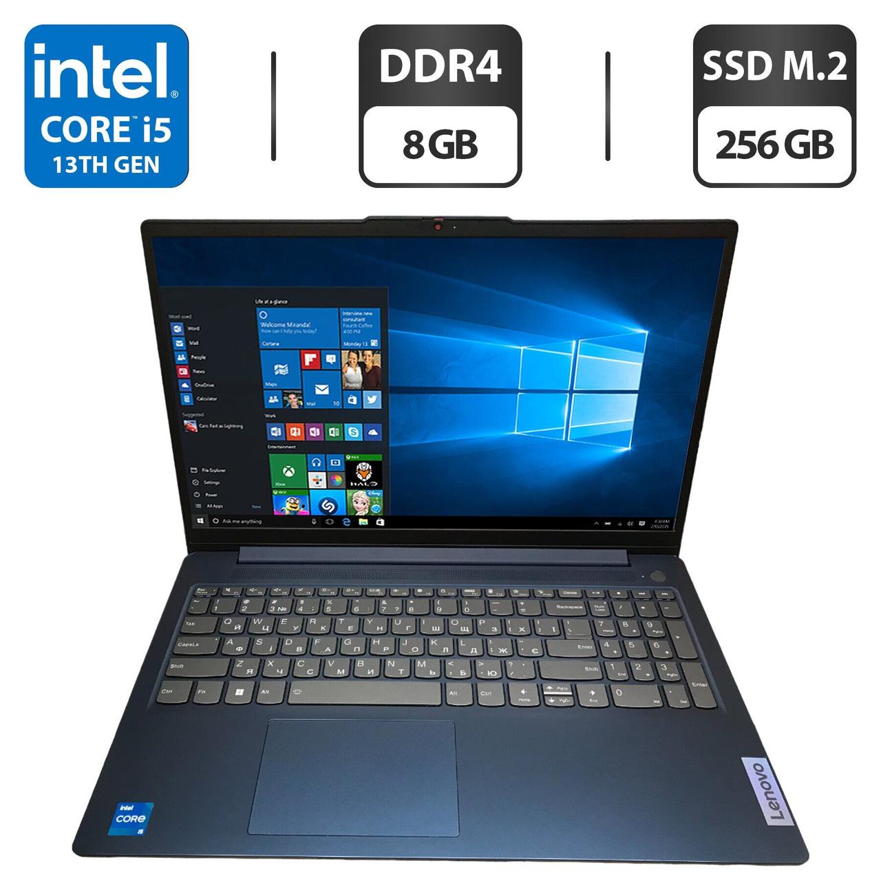 Ноутбук Б-клас Lenovo IdeaPad Slim 3 15IRU8/ 15.6" 1920x1080 Touch/ i5-1335U/ 8GB RAM/ 256GB SSD/ Iris Xe