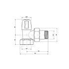 Кран радіаторний Icma 1/2" кутовий без ручки №805, фото 3