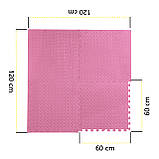 Мат-пазл (ластівчин хвіст) Cornix Mat Puzzle EVA 120 x 120 x 1 cм XR-0230 Pink, фото 4