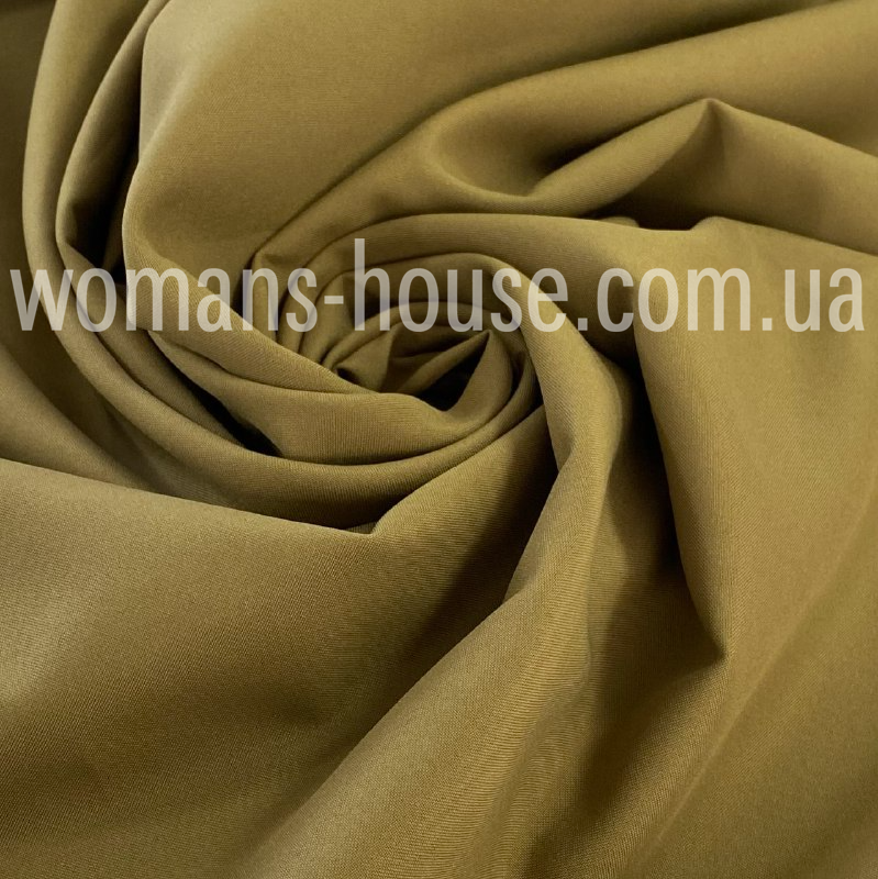Тканина Габардин 150 г/м ширина 150 см поліестер 100% Світлий хакі, фото 1