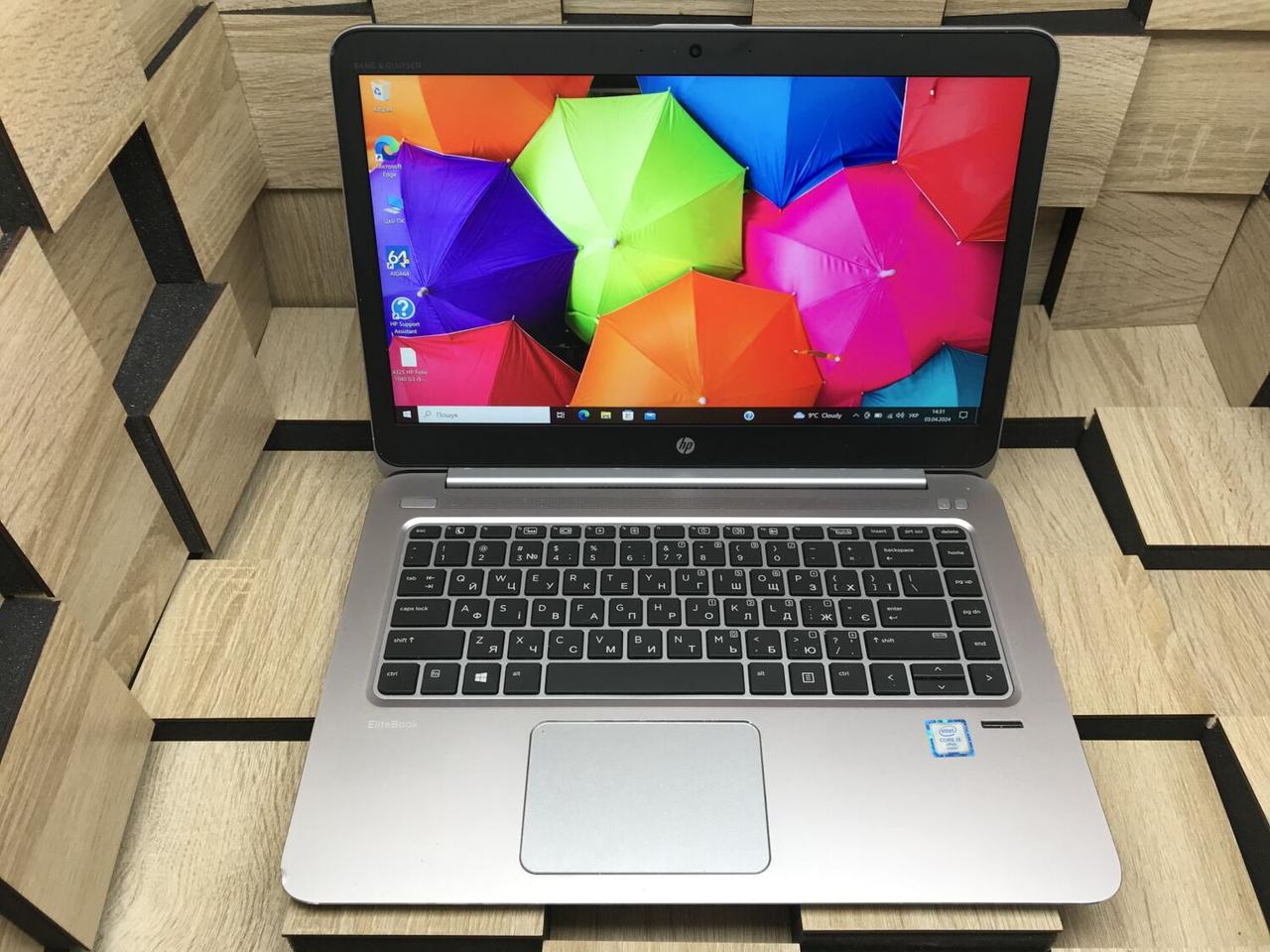 Б/в Ноутбук Б-клас HP EliteBook Folio 1040 G3 14" 2560x1440| Core i5-6300U| 16 GB RAM| 256 GB SSD| HD 520
