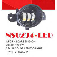 Фари дод.модель Nissan Cars/NS-0234L/LED-12V6W/Dual/ел. дріт