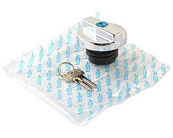 Кришка паливного бака ВАЗ 2108-099, 2113-15, 21213, з ключем, Хром