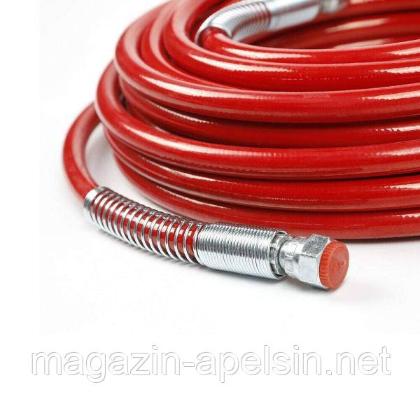 15 м 1/4" Безповітряний розпилювач високого тиску, волокнистий шланг 3300 PSI, червоний