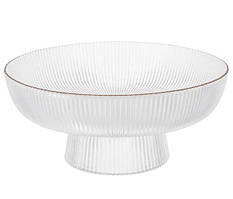 Фруктовниця Viva Edge Clear на ніжці d20,5 см h9 см скло (B100068)