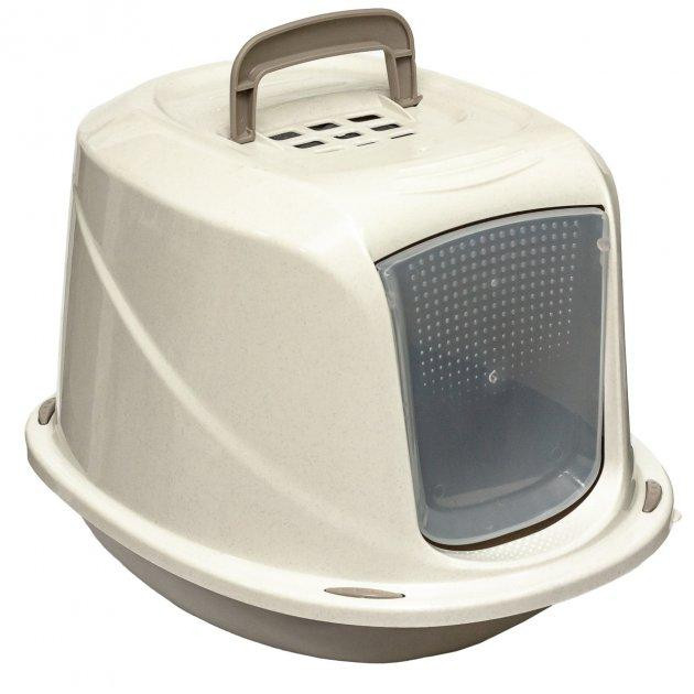 Закритий лоток для котів Georplast «Galaxy Deluxe» 45x36x31,5 см, коричневий / Туалет будиночок для кота, фото 1