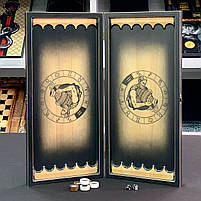 Нарди дерев'яні подарункові 50×23см знак зодіаку Водолій, фото 2