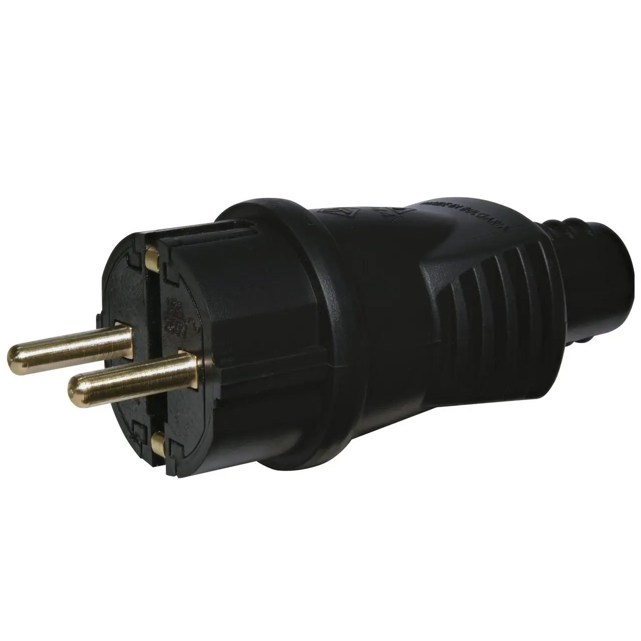 Виделка пряма ETI PKB-ST 2Р+РЕ каучук IP44 чорна (4481002), фото 1