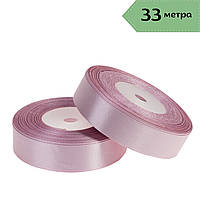 Стрічка атласна 2,5 см (33 м) світло-фрезова