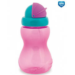 Поїльник спортивний з трубочкою (малий) рожевий Canpol babies 56/109