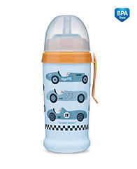 Бідончик непроливайка - Racing - машини (темно-синій)350 мл Canpol babies