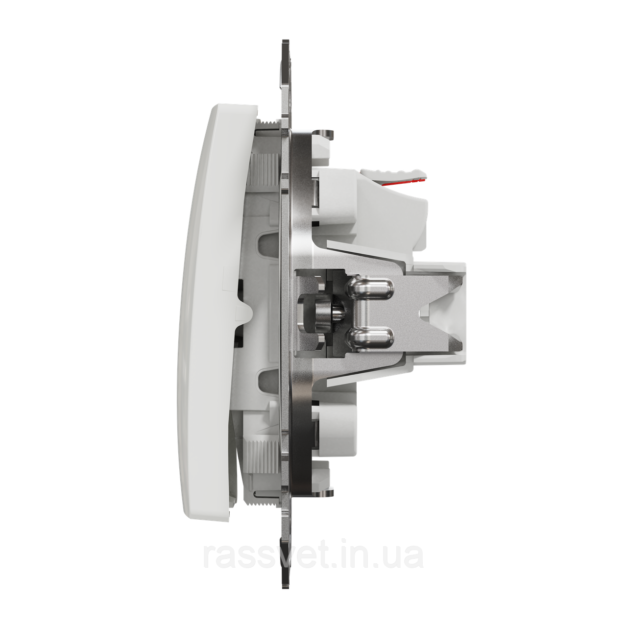 Одноклавішний вимикач Білий Sedna Design