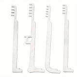 Набір із 4 інструментів із неіржавкої сталі, металеві зубчасті гребінці, міцні аварійні відмички, фото 8