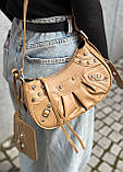 Жіноча сумка 10270 багет крос-боді бежева, фото 10