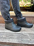 Підліткові зимові чорні черевики пінка гумові чоботи 39, фото 4