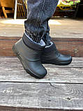 Підліткові зимові чорні черевики пінка гумові чоботи 39, фото 6