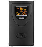 Лінійно-інтерактивне ДБЖ 2E DD2000, 2000 VA / 1200 W, LCD, USB, 2XSCHUKO (2E-DD2000), фото 3