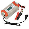 Зарядний пристрій автомобільного акумулятора 12V/24V 8A Grey/Orange (8449), фото 2