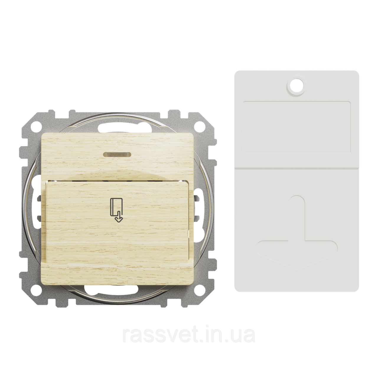 Картковий вимикач 10А, береза, Sedna Design & Elements