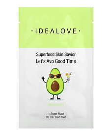 Тканевая маска відновлююча Idealove Superfood Skin Savior Let's Avo Good Time, 20 мл, термін до 04.2026