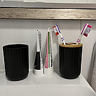 Набір аксесуарів для ванної 6в1 чорний ruhhy 24636 польща, фото 6