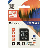 Micro SDHC 32Gb Mibrand class 10 UHS-I (з адаптером)