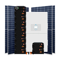 Гібридна станція 50 кВт (3ф.) з LiFePO4 на 51 кВт (двосторонні панелі)