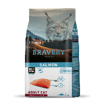 Сухий корм для стерилізованих кішок BRAVERY Salmon Adult Cat Sterilized з лососем, 2 кг (*)