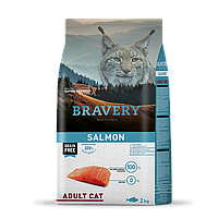 Сухий корм для котів BRAVERY Salmon Adult Cat з лососем, 2 кг (*)
