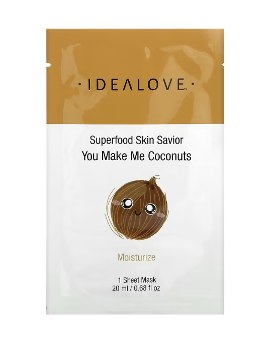 Тканинна маска зволожуюча Idealove Superfood Skin Savior You Make Me Coconuts Beauty, 20 мл, термін до 09.2026, фото 1