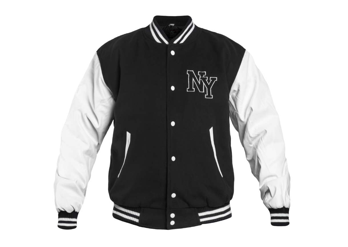 Куртка бомбер Mil-Tec NY Baseball - Black/White 10370002 розмір 2ХL