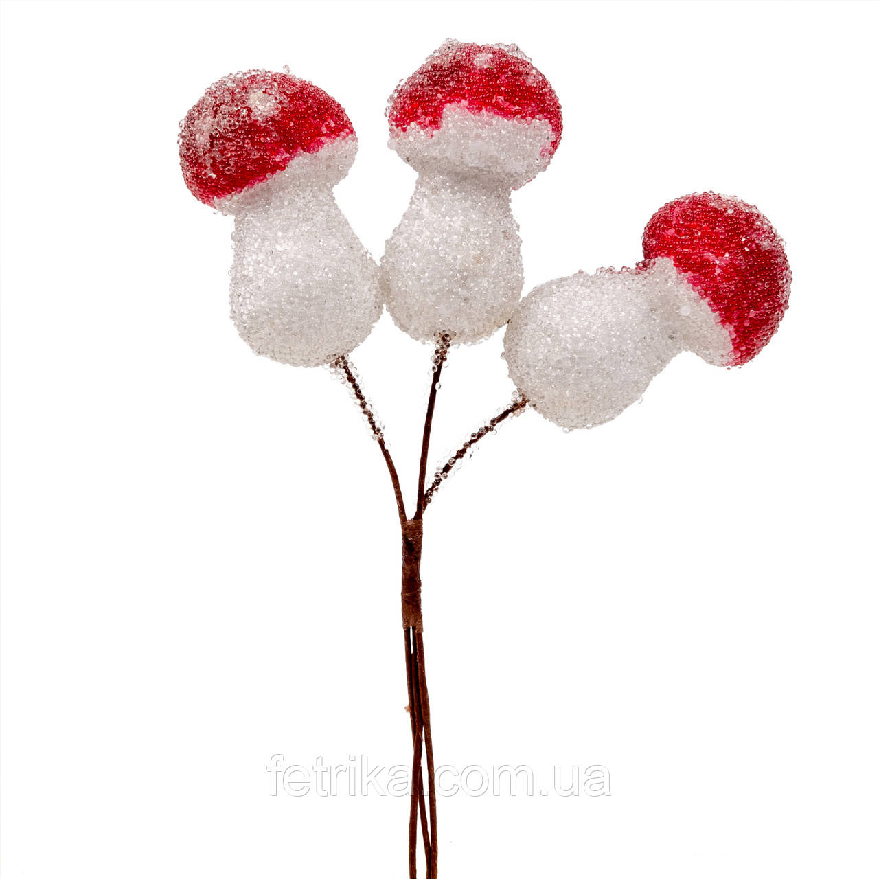 Гриб декоративний Yes! Fun Мухомор 4см, 3 шт/пучок, зацукрований, фото 1