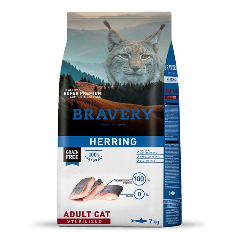 Сухий корм для стерилізованих котів BRAVERY Herring Adult Cat Sterilized з оселедцем, 7 кг (*)