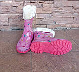 Гумові чоботи "Dual" 005-307, серця та горох, рожеві, фото 3