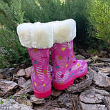 Гумові чоботи "Dual" 005-307, серця та горох, рожеві, фото 4