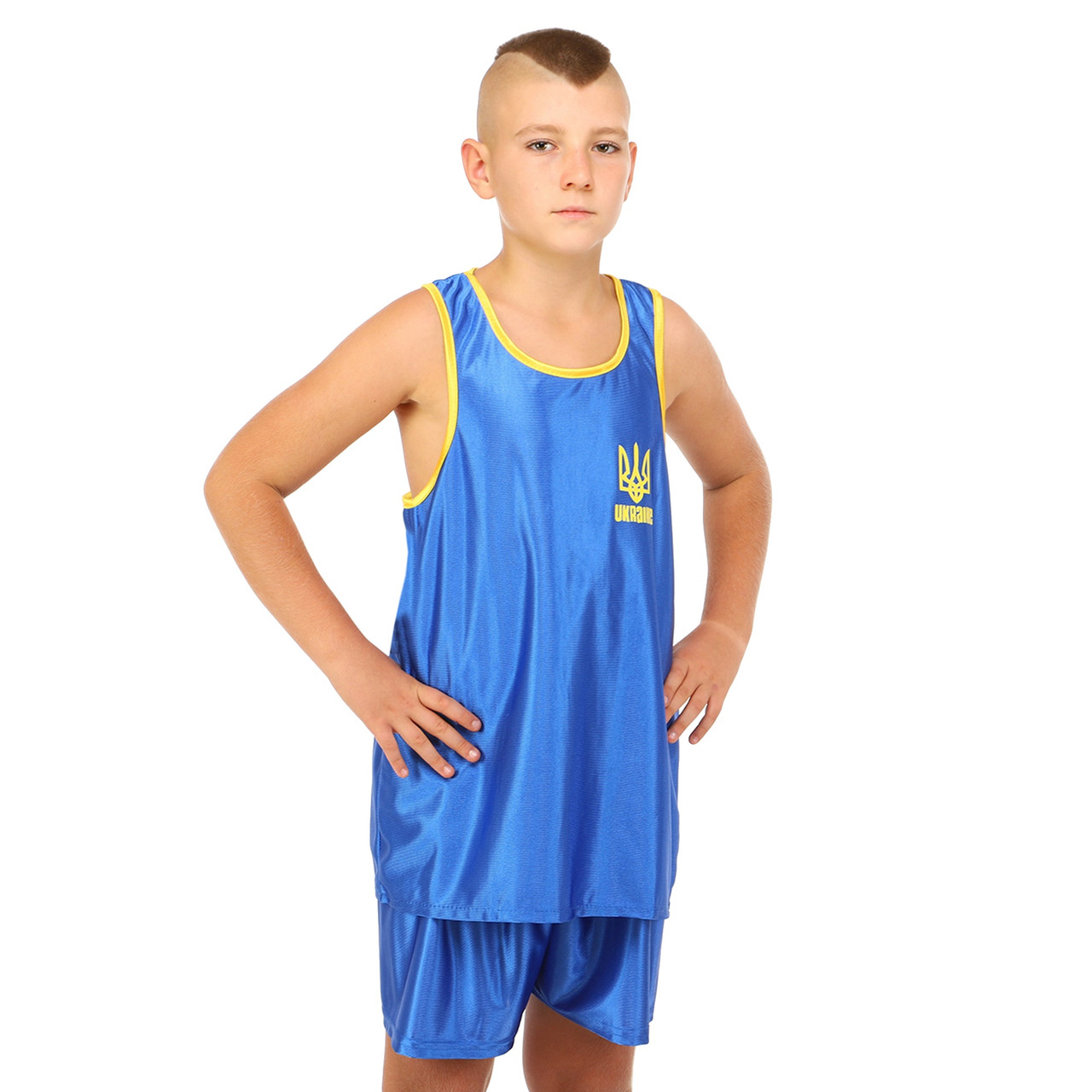 Форма для боксу дитяча UKRAINE SPORT CO-8941 Синій - XL, рiст 155-165см