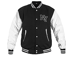 Куртка тактична бомбер Mil-Tec NY Baseball - Black/White 10370002 solve