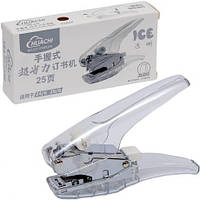 Від 2 шт. РОЗПРОДАЖ! Степлер 237 прозорий корпус, (скоби №24; 26) 25 листів, 130х60х30 мм купити дешево оптом