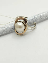 СРІБНІ КАБЛУЧКИ З НАПАЯНИМИ ПЛАСТИНАМИ ЗОЛОТА 375 ПРОБИ