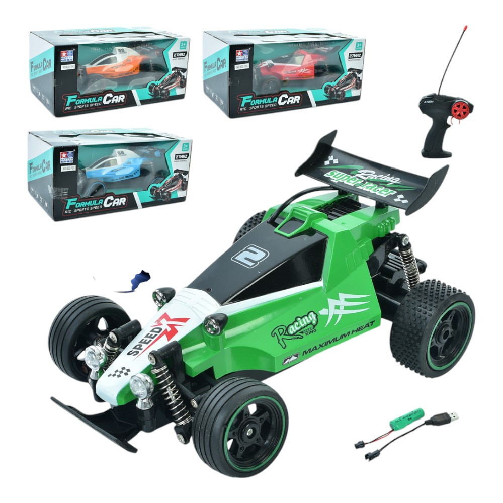 Баггі на радіокеруванні (4 кольори, масштаб 1:16, світло, гумові колеса, амортизатори, USB-зарядне) 602-10C, фото 1